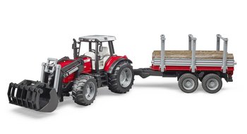 Bruder 2046 Massey Ferguson 7480 s prvesom na drevo