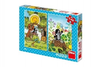 Dino puzzle Krtko 2x48 dielikov 18x26cm v krabici 27x19x4cm