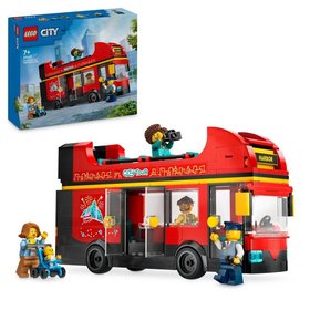 LEGO City 60407 erven dvojpodlan vyhliadkov autobus