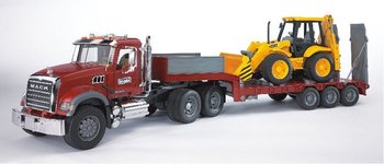 Bruder 2813 Mack ulov nkladn auto s prvesom + JCB 4CX rpadlo