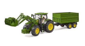 Bruder 3155 John Deere 7R 350 s elnm nakladaom a prvesom