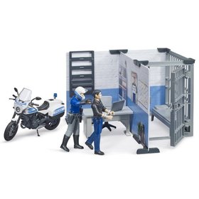 Bruder 62732 Policajn stanica s motocyklom a figrkami