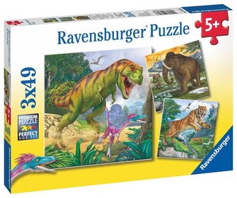 Ravensburger Puzzle Dinosaury a as 3x49 dielikov