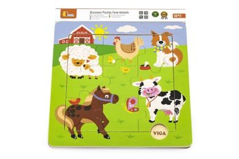Viga dreven puzzle 9 dielikov - Domce zvierat