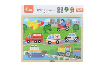 Viga dreven puzzle 24 dielikov - doprava
