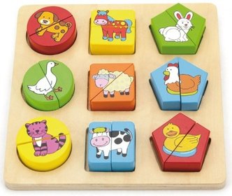 Viga dreven puzzle pre deti