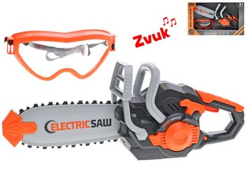 Pla elektrick 34cm na batrie so zvukom + ochrann okuliare