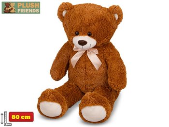 Plush Friends medve plyov 80cm tmavo hned s maou