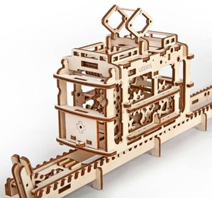 Ugears 3D dreven mechanick puzzle Kabnkov lanovka s traou