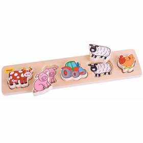 Bigjigs Baby Dreven vkladacie puzzle farma