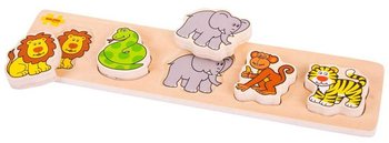 Bigjigs Baby Dreven vkladacie puzzle safari