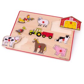 Bigjigs Toys Vkladacie puzzle Farmrsky statok