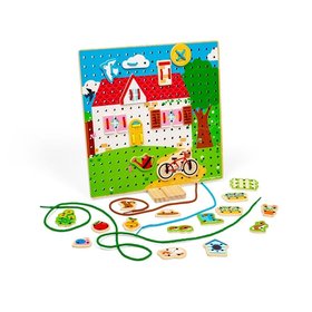 Bigjigs Toys Prevliekacia doska domek