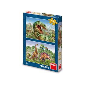 Dino Sboj dinosaurov 2x48 Puzzle