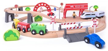 Woody Vlikov drha s elektrickou lokomotvou a viaduktom