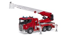 BRUDER 3591 Poiarny automobil Scania Super 560R s otonm rebrkom