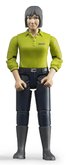 Bruder 60405 Bworld Žena tmavé nohavice, zelená košeľa