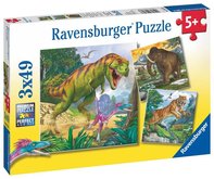 Ravensburger Puzzle Dinosaury a čas 3x49 dielikov