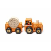 CUBIKA 15351 Traktor s vlekom - dreven puzzle s magnetom 3 diely