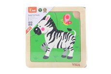 Viga Dreven puzzle 4 diely - zebra