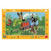 Dino puzzle 15 dielikov doskov puzzle Krtko a lokomotva