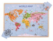 Bigjigs Toys Drevená puzzle mapa sveta
